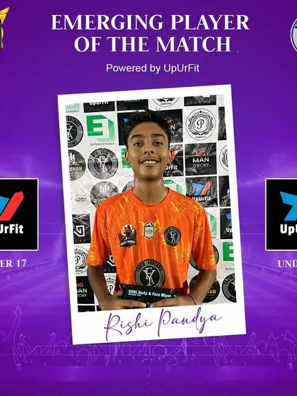 Rishi Pandya, a U-17 player showing great potential.