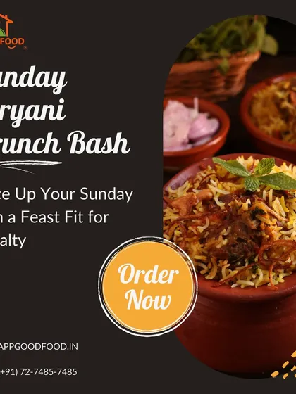 A Sunday well spent brings a week of content, especially when it involves our signature Biryani. Layered with aromatic spices and tender meat, it's a feast fit for royalty, cooked in a traditional pot.