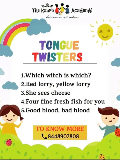 Tongue twisters are a fantastic and fun way to practice clear pronunciation. We use exercises like 'Red lorry, yellow lorry' in our classes to improve articulation and bring some laughter into our lessons.