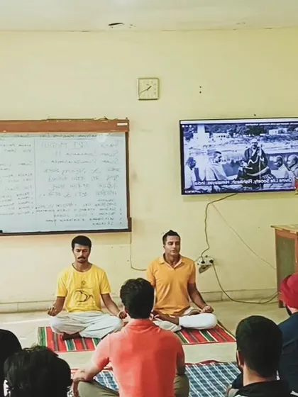 Our instructors leading a meditation session for students at the ARI Maritime College. It is our privilege to share these timeless techniques for focus and stress reduction.