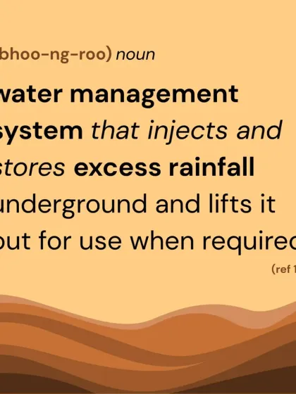 We use innovative water management systems like Bhungroo, which injects and stores excess rainfall deep underground. This future-ready solution helps us harness multiple rainwater zones for use when needed.