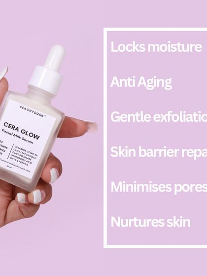 This serum does it all. Cera Glow locks in moisture, provides anti-aging benefits, gently exfoliates, repairs the skin barrier, minimizes pores, and deeply nurtures the skin for a healthy glow.