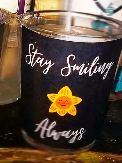 My candles aren't just for big events. I also create fun, motivational candles with quotes like "You are a Rockstar" and "Stay Smiling Always," perfect for a small, thoughtful gift.
