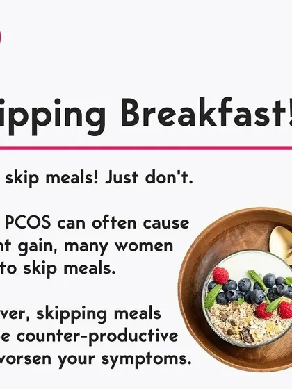 Mistake number one for PCOS weight loss is skipping breakfast. Skipping meals can worsen your symptoms and make weight gain more likely.