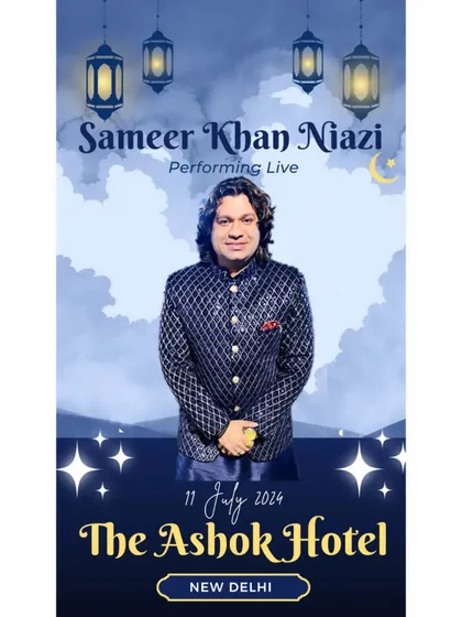 A poster for our show at the iconic The Ashok Hotel in New Delhi. Performing at such a legendary venue is always an honor.