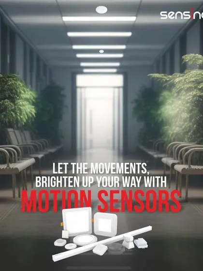 Let movement brighten your way. This image promotes the use of motion sensors in common areas like hallways and corridors, providing automatic, hands-free lighting for safety and convenience.