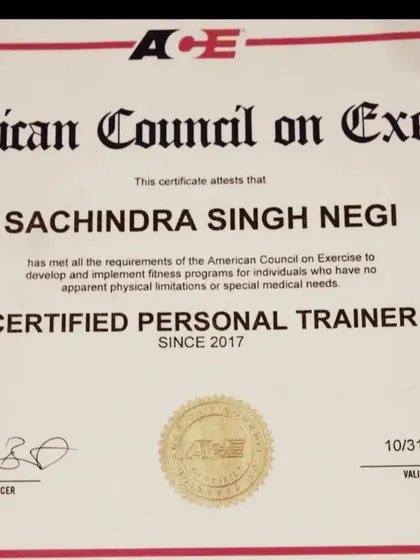 Your fitness journey should be guided by a qualified professional. I am a Certified Personal Trainer through the American Council on Exercise (ACE), ensuring that your training is not only effective but also safe and based on proven scientific principles.