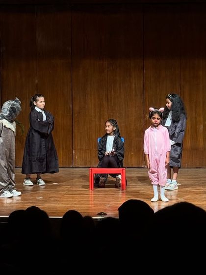 A courtroom drama unfolds with the three little pigs and the big bad wolf, a creative and fun way to explore storytelling.