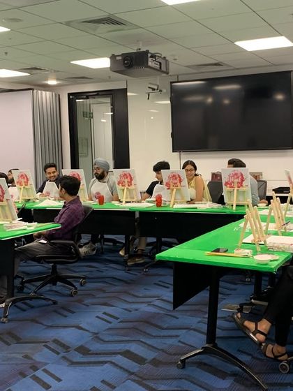 Paint Bar - Corporate Events & Team Building Classic Office Sip & Paint photo 24