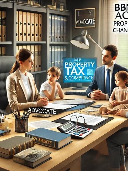 This image shows a family in consultation about the BBMP Amendment Act, 2024. I provide detailed explanations of the new property tax regulations, including the automatic annual hikes and strict penalties, to help families plan their finances and legal obligations.