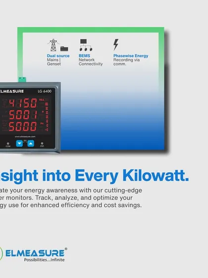My multifunctional energy meters, like the LG 6400 shown here, provide deep insight into every kilowatt. They are designed to track, analyze, and optimize your energy use for enhanced efficiency and cost savings.
