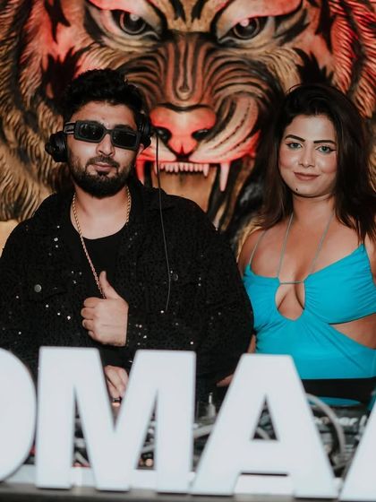 Posing with a partygoer at Badmaash. The energy of the crowd fuels my sets.