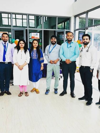 The full team of wellness practitioners at the Ircon ISL corporate event.