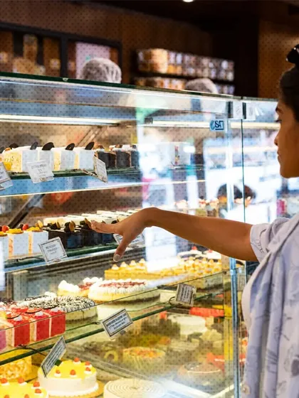 The best part of our day is seeing you choose your favorite treat. Our display is always stocked with a wide variety of freshly made cakes and pastries, so there's always something new to try.
