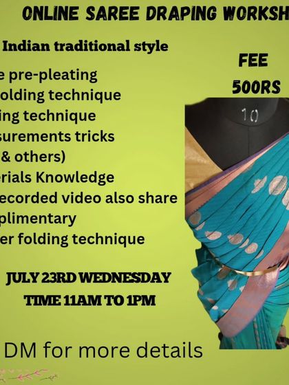 A flyer for a July workshop. I conduct classes regularly, so you can always find a date that works for you.