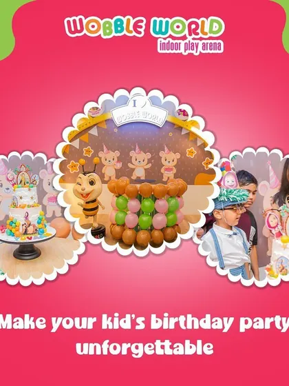 A collage showcasing a fun-filled birthday party, emphasizing the unforgettable experience we create.
