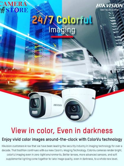 View in color, even in darkness. This is the promise of Hikvision's ColorVu cameras, which use advanced lenses and sensors to produce vivid color images in nearly all lighting conditions.