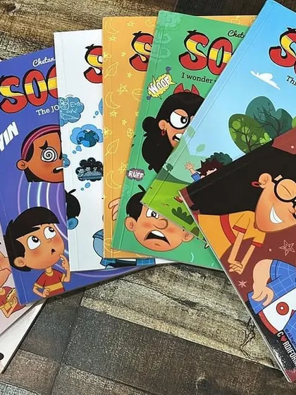 I highly recommend the 'Sochu' book series by Chetan Vohra. They are great for starting conversations with kids about important topics like 'Where is God?' and 'What do I want to be when I grow up?'.