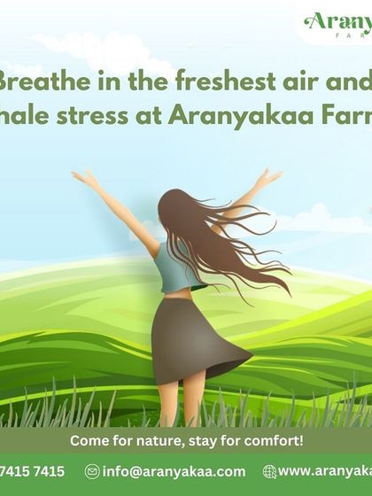 Breathe in the freshest air and exhale stress at Aranyakaa Farms. I invite you to come for the nature and stay for the comfort.
