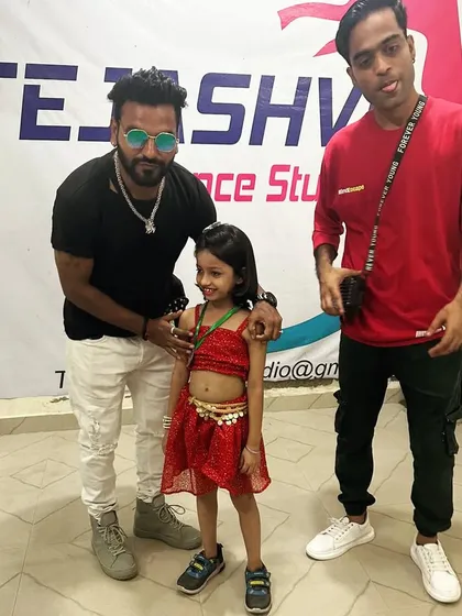 Posing with our little champion Vidhi. It's so rewarding to train young talent and watch them succeed.
