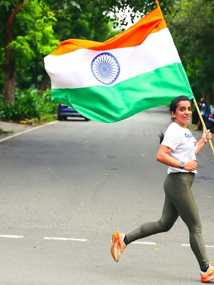 Running with pride. Our community often comes together for special events, like this Independence Day run. It's more than just fitness, it's about sharing powerful moments and celebrating together as a squad.