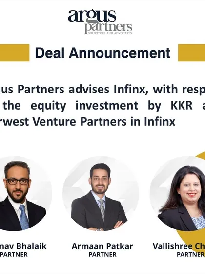 We advised the Infinx group on a significant primary equity investment by global investment firm KKR. This deal showcases our capability in structuring and executing major private equity transactions in the technology and healthcare sectors, helping innovative companies accelerate their growth.