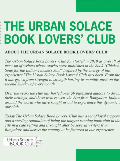 A little about our Book Lovers' Club, which started in 2010. It has grown into one of the longest-running book clubs in the city, hosting authors from around the world.