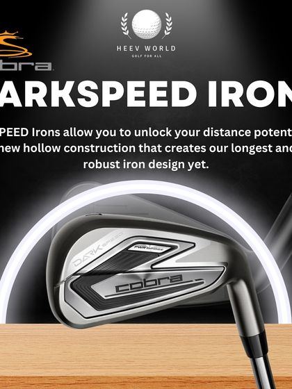 Cobra Darkspeed Irons feature a hollow construction that creates their longest and most robust iron design yet.