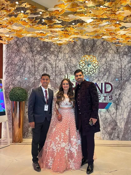 With the iconic couple, Nikhil and Rashi, at their grand ring ceremony. It was a pleasure to craft a great cocktail night for their celebration.