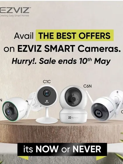I always have the best offers on EZVIZ smart cameras. Whether you need an indoor pan-tilt model like the C6N or a sturdy outdoor camera like the C3WN, you'll find great prices here.