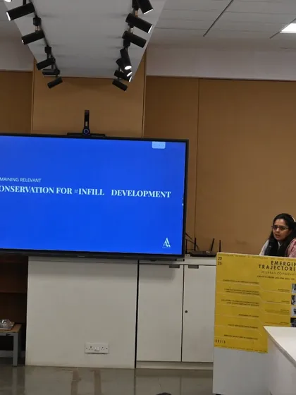 Presenting on "Conservation for Infill Development" at a postgraduate program. My lecture focused on how heritage conservation can be integrated with new development to create richer, more sustainable urban fabrics.