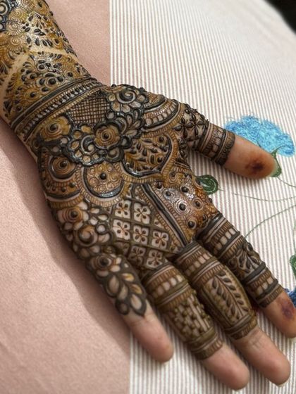 A close-up of the palm, showing the fine details and shading.