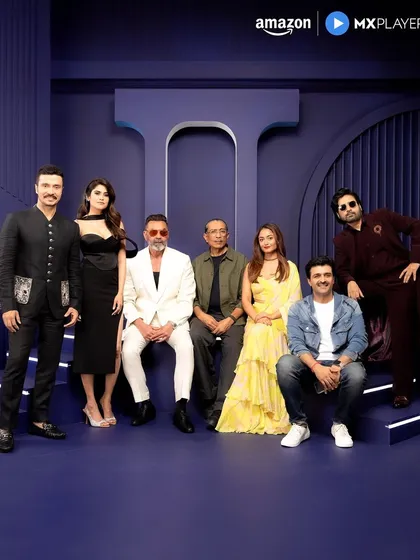 The full cast of Aashram at the Season 3 launch event. It was a huge team effort to get everyone ready for the press and cameras.