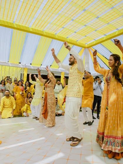 Vibrant Haldi & Mehendi Celebrations photo 78