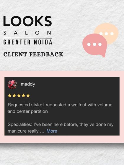 I'm glad we could deliver on the requested wolfcut style and that you enjoyed your manicure. Thank you for the positive feedback, Maddy.