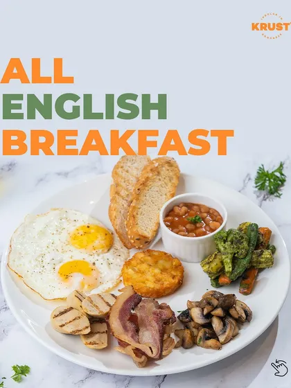 Our All English Breakfast is the real deal. It's a hearty, satisfying platter designed to kickstart your day or make for the perfect brunch.