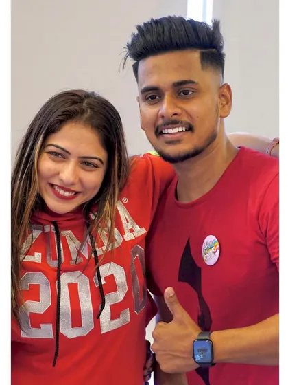 With the amazing ZJ Aanchal mam. Meeting and learning from such talented people in the Zumba family is always a highlight for me.