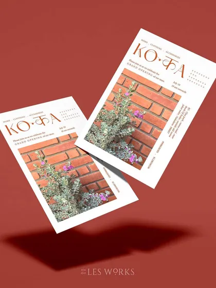 This grand opening invitation for KO.KA showcases our approach to print design. We combine modern layouts with carefully selected brand elements to create marketing materials that capture attention and clearly communicate key information.