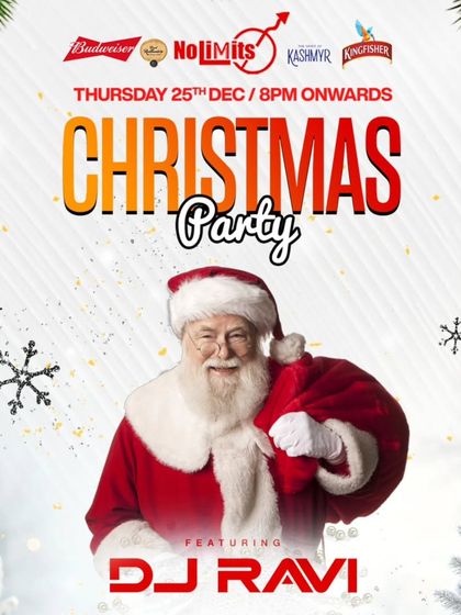 My Christmas Party poster for Nolimmits Lounge. I bring the festive beats to make your holiday night electrifying.