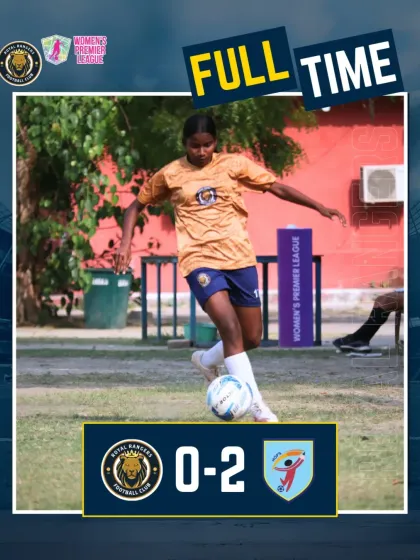 This graphic shows the 0-2 result from a tough match. We played with heart and discipline, and we keep our heads high as we focus on the next game.