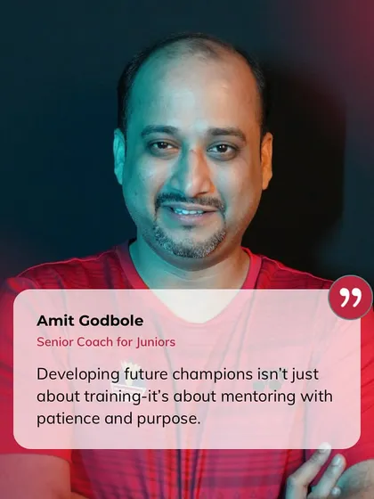 Our Senior Coach for Juniors, Amit Godbole, shares his perspective on coaching. He believes in mentoring players with patience and purpose to help them unlock their full potential.