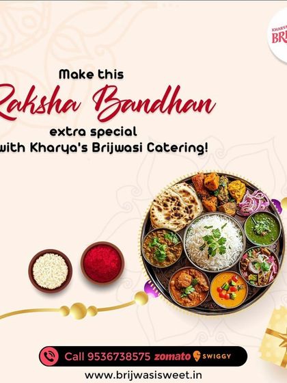Make this Raksha Bandhan extra special with my catering. Treat your family to a full festive meal, complete with a traditional thali.