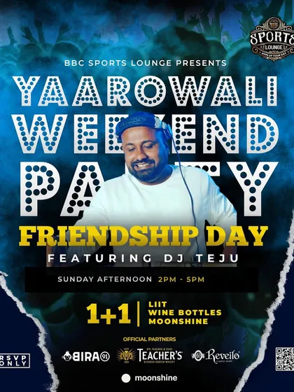 A poster for a Friendship Day weekend party. I love playing these special events that bring people together to celebrate.