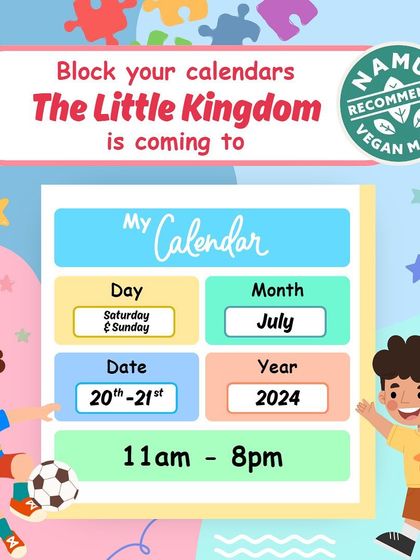 Save the date! A calendar graphic announcing our upcoming event, making it easy for families to block their calendars.