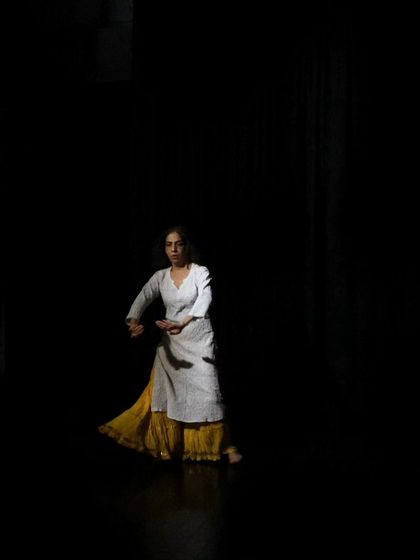 A dancer during the tech run for "Immersed."