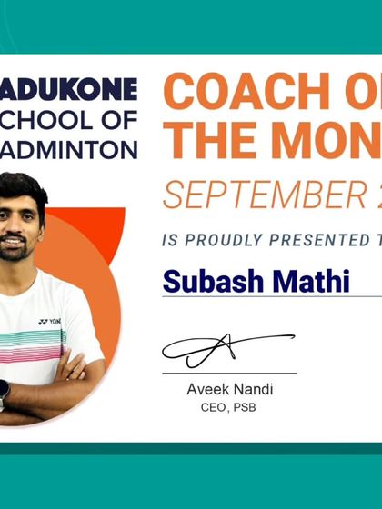 Padukone School of Badminton - Badminton Coach Certification Your Pathway to a Coaching Career photo 7