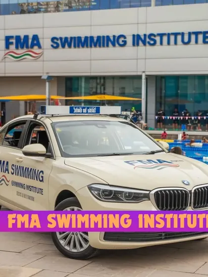 Our presence is strong in major cities like Gurugram, Mumbai, and Delhi. This branded vehicle in front of one of our institutes symbolizes our commitment to being the number one choice for pool services and swimming training.