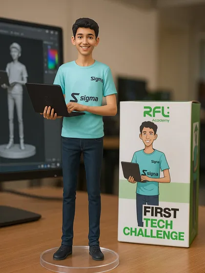 We hopped on a popular trend to create a custom action figure of our ideal FTC student: a future innovator and global competitor. This creative graphic makes our program feel modern and aspirational.