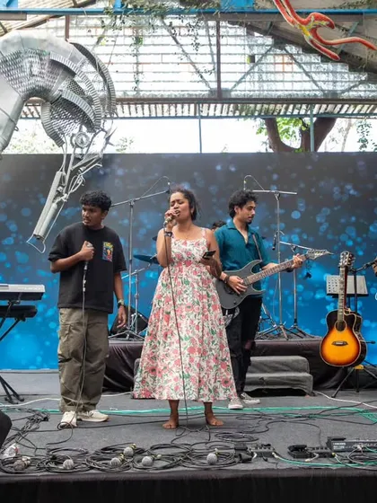 This is what it's all about. Our students owning the stage at the annual showcase, performing together as a band. We provide countless opportunities like this to help musicians build confidence and experience the thrill of a live performance.