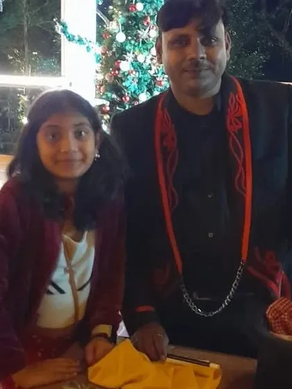 A photo with a young fan after the show. I always enjoy talking to the kids and answering their questions about the magic they just saw.